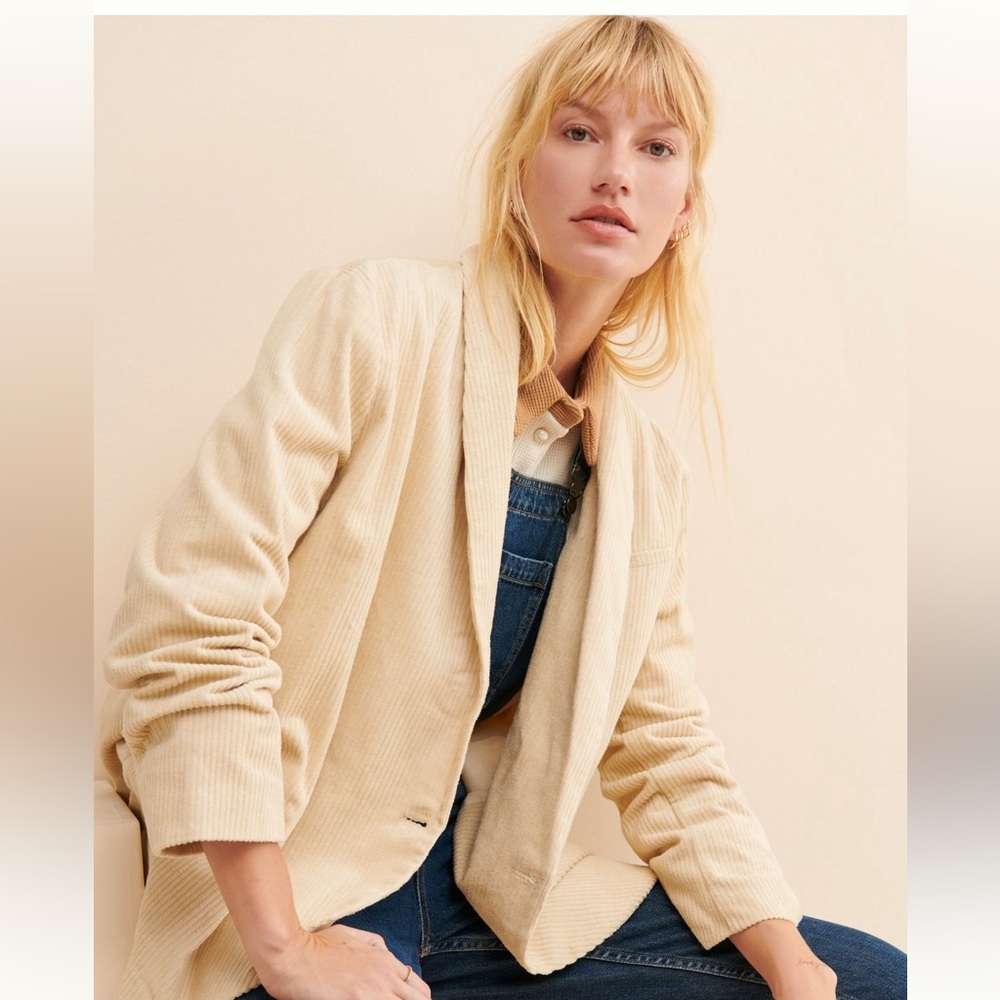 French mauve corduroy blazer by free people